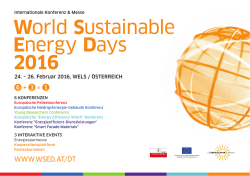 World Sustainable Energy Days 2016