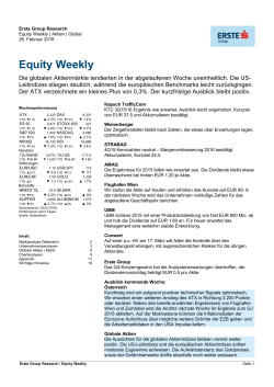 Equity Weekly