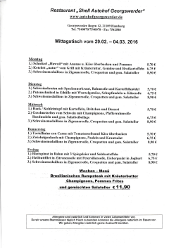 Unser täglicher Mittagstisch
