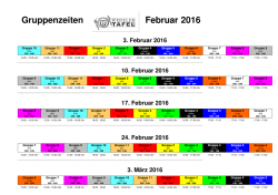 Gruppenzeiten 02 / 2016