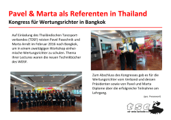 Pavel & Marta als Referenten in Thailand - TSC Rot