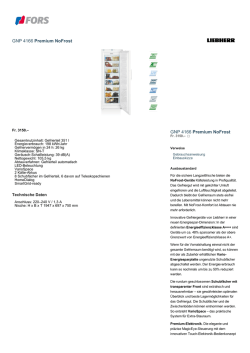 GNP 4166 Premium NoFrost GNP 4166 Premium