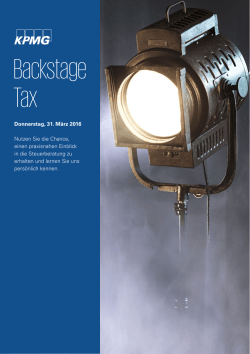 Backstage Tax