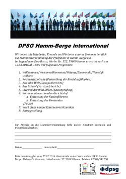 DPSG Hamm-Berge international - (DPSG) - Stamm Hamm