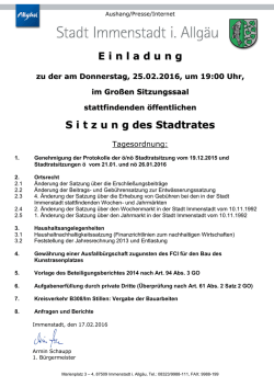 Herrn Stadtrat - Stadt Immenstadt
