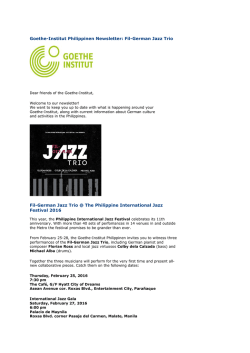 Goethe-Institut Philippinen Newsletter: Fil