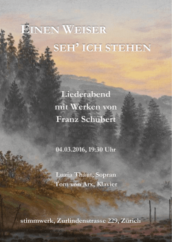 einen weiser seh` ich stehen