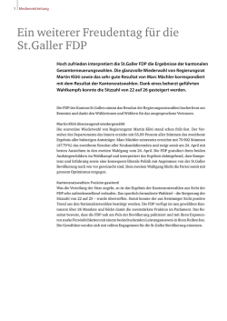 Ein weiterer Freudentag f&uuml;r die St.Galler FDP