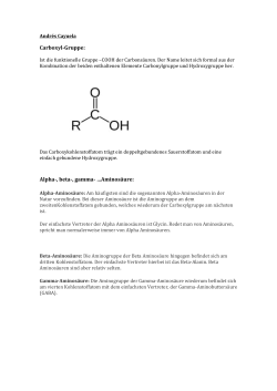 Carboxyl-Gruppe: Alpha-, beta-, gamma