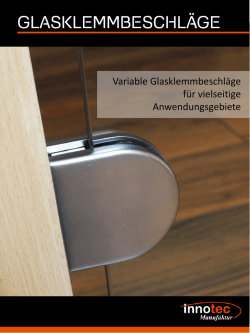 Katalog Glasklemmbeschläge - Innotec
