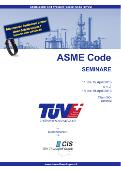 ASME Code - TÜV Thüringen Schweiz AG