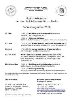 Späth-Arboretum der Humboldt-Universität zu Berlin - Hu