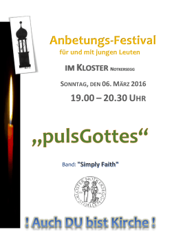 Anbetungs-Festival - Kloster Notkersegg