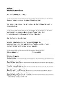 Zustimmungserklärung - GEW Bezirksverband Weser-Ems