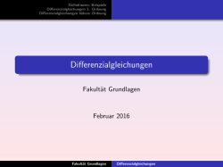 Differenzialgleichungen