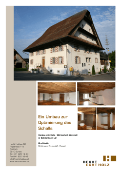 Umbau mit Holz - Wirtschaft Wetzwil in Schlierbach LU