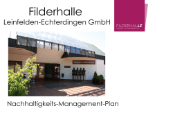 Filderhalle Location Stuttgart Nachhaltigkeits-Plan