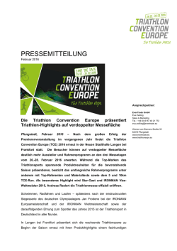 pressemitteilung - Triathlon Convention Europe