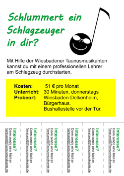 In teresse? - Die Wiesbadener Taunusmusikanten