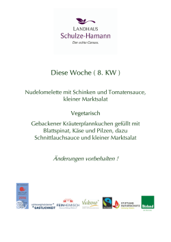 Diese Woche - Landhaus Schulze