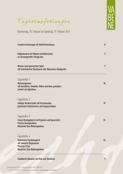 Tagesempfehlungen - Restaurant VA BENE Chur
