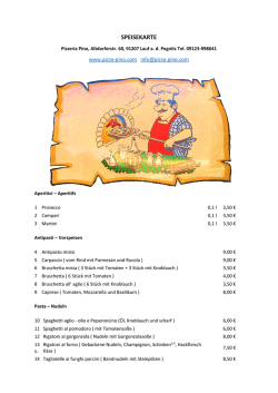 speisekarte - Pizzeria Pino