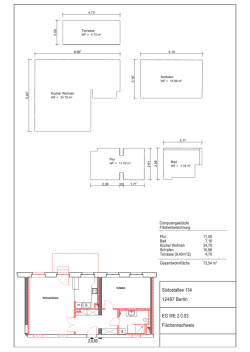 Grundriss mit Maßangaben