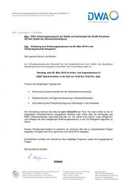 Erfahrungsaustausch Bereich SGD Nord 2016