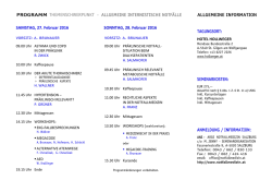 PROGRAMM THEMENSCHWERPUNKT