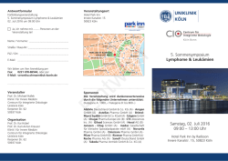 Anmeldung, Information und Programm