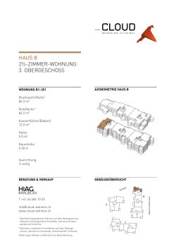 HAUS B 2&frac12;-ZIMMER-WOHNUNG 3. OBERGESCHOSS