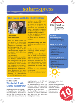 express solar WIRTSCHAFT