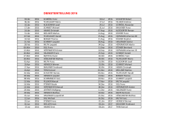 diensteinteilung 2016