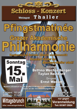 Pfingstmatinée - Grazer Akademische Philharmonie