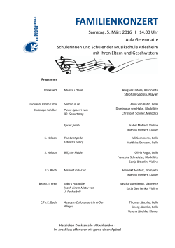 familienkonzert - Musikschule Arlesheim