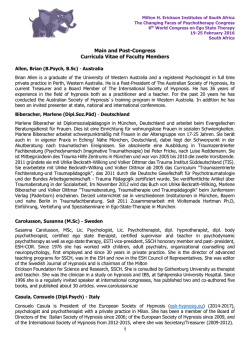 MEISA Congress February 2016 CV Faculty Members Main and