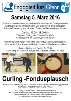 Curling -Fondueplausch