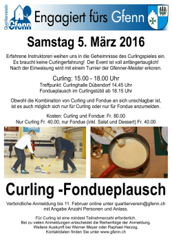 Curling -Fondueplausch