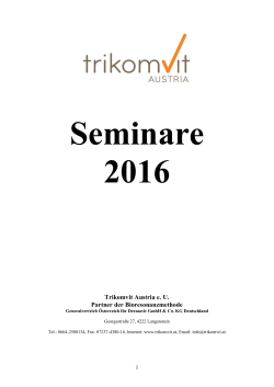 Seminarheft 2016 - Trikomvit Austria