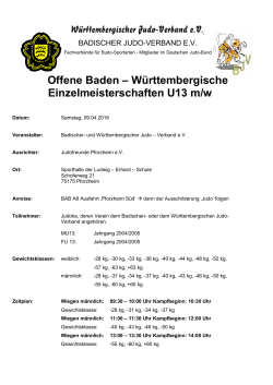 Offene Baden – Württembergische Einzelmeisterschaften