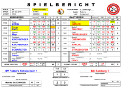 S  P  I  E  L  B  E  R  I  C  H  T - SSKV Salzburger Sportkeglerverband