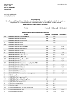 Einzelhandelsliste Samen - koehres