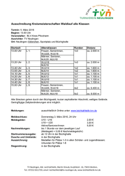 Ausschreibung Kreismeisterschaften Waldlauf alle Klassen