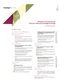 Museums and Universities Centres of Mutual Knowledge