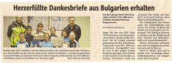 HerzerfUlite .Dankesbriefe aus Bulgarien erhalten