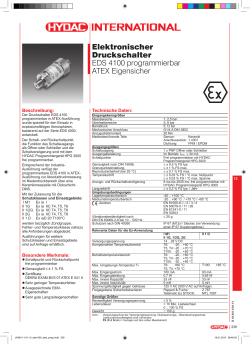 Elektronischer Druckschalter EDS 4100 programmierbar ATEX