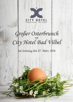 Gro&szlig;er Osterbrunch City Hotel Bad Vilbel