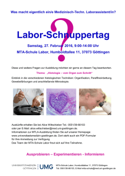 Infoblatt Schnuppertag
