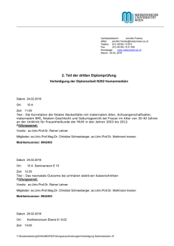 2. Teil der dritten Diplomprüfung