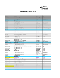 Jahresprogramm 2016